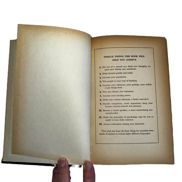 How To Win Friends And Influence People Dale Carnegie Vintage Coffee Table Book - Picture 7 of 16